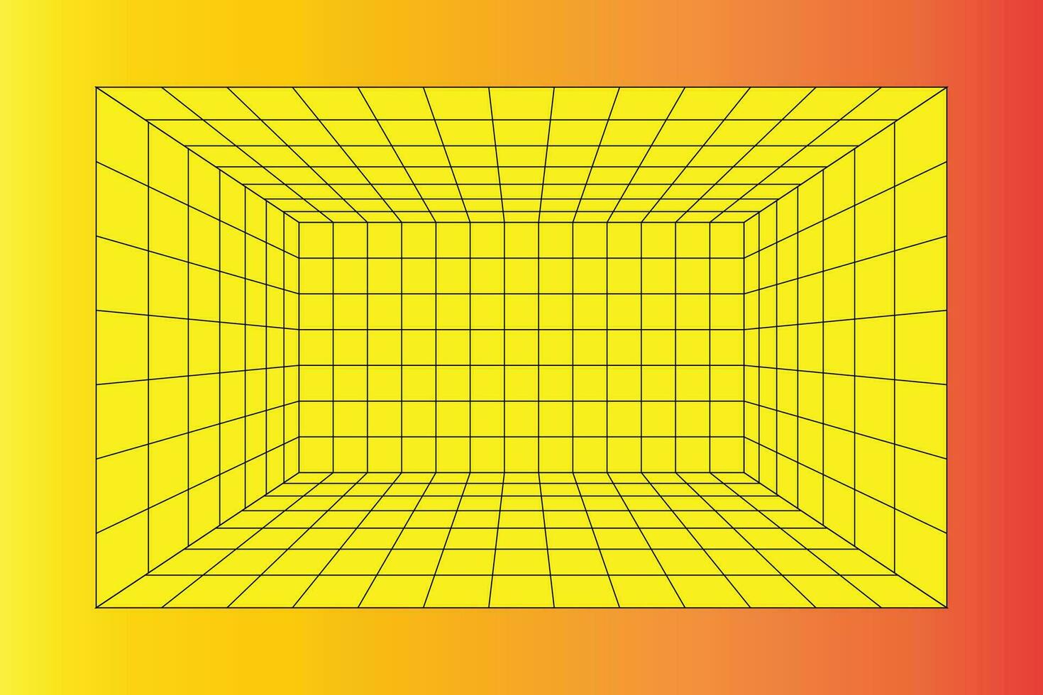 Perspective grid room background vector illustration.