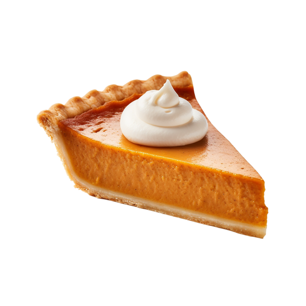 AI generated Pumpkin Pie Slice on transparent background PNG image