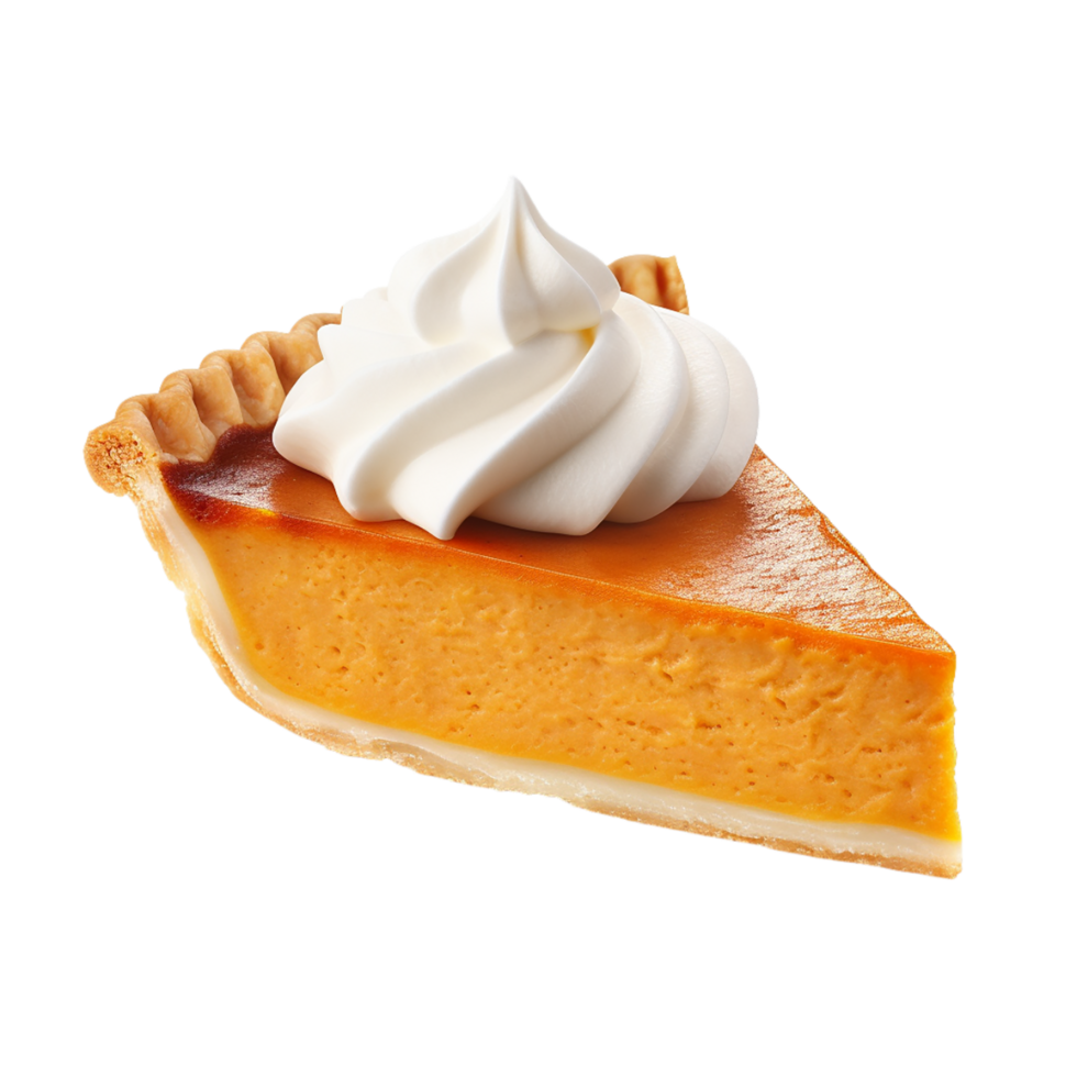 AI generated Pumpkin Pie Slice on transparent background PNG image