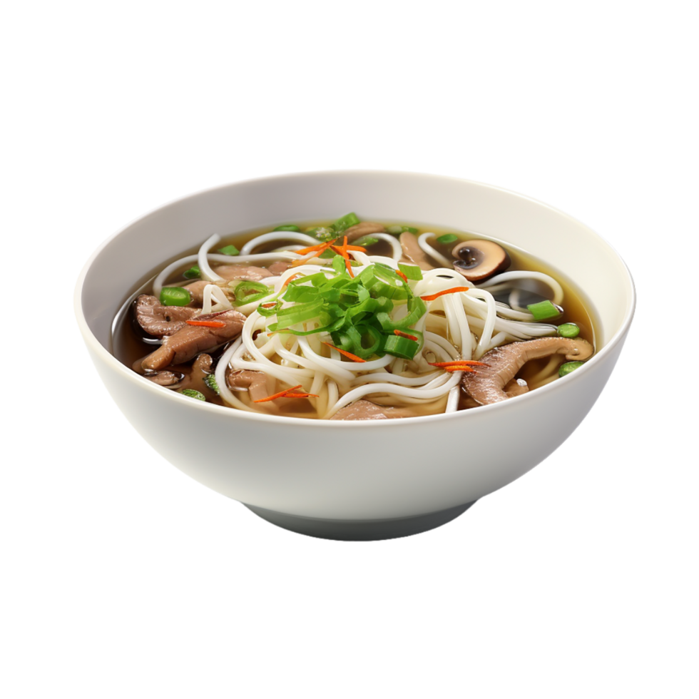 AI generated Pho Soup Bowl  on transparent background PNG image