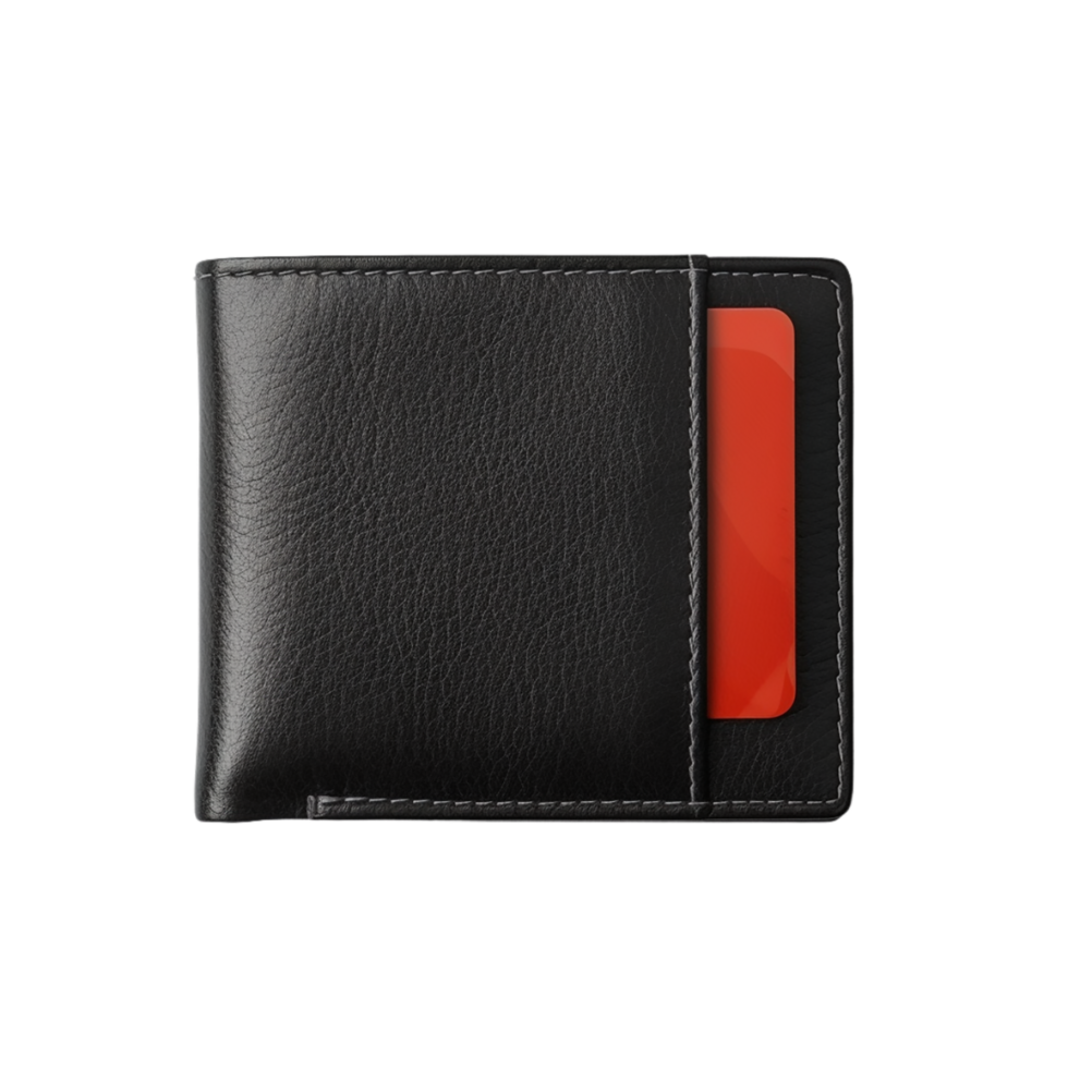 AI generated Wallet with Credit Card on transparent background PNG image