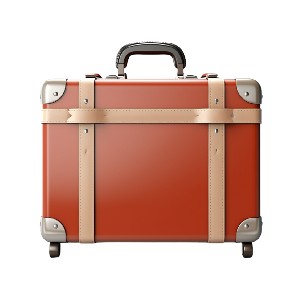 AI generated Travel Suitcase on transparent background PNG image