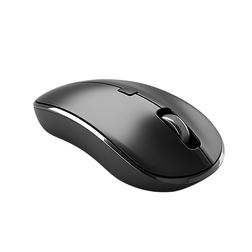 AI generated Wireless Computer Mouse on transparent background PNG