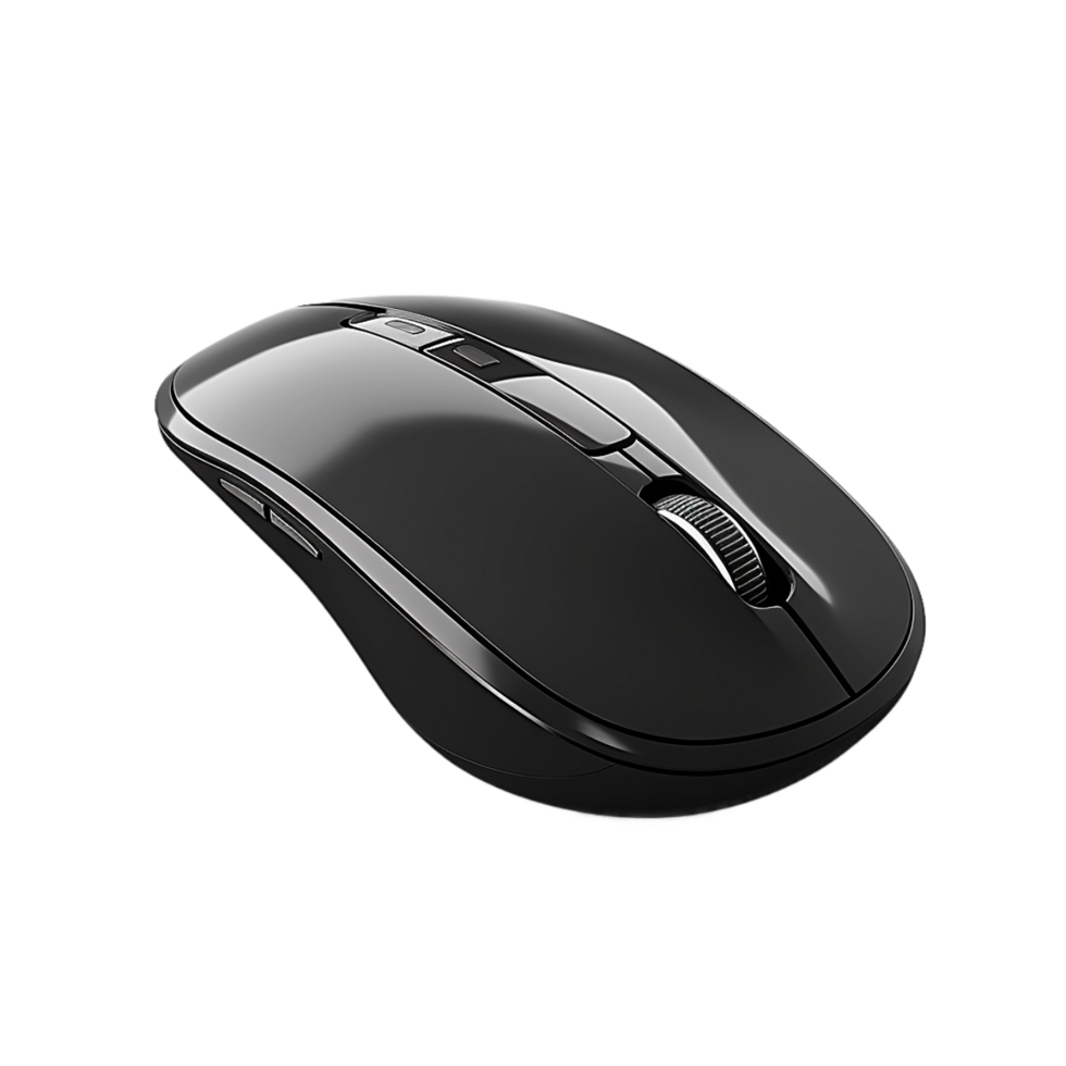 AI generated Wireless Computer Mouse on transparent background PNG image