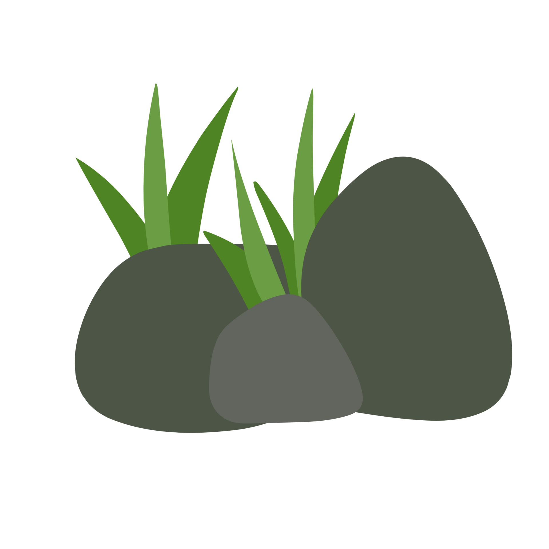 Stones and Grasses 35983655 PNG
