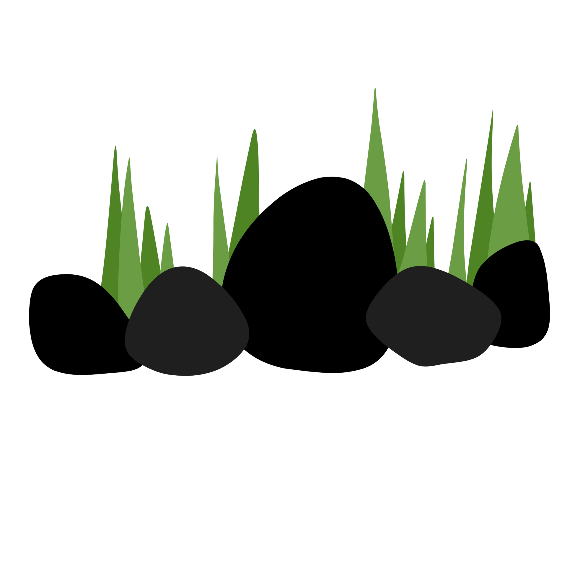 Stones and Grasses 35983658 PNG