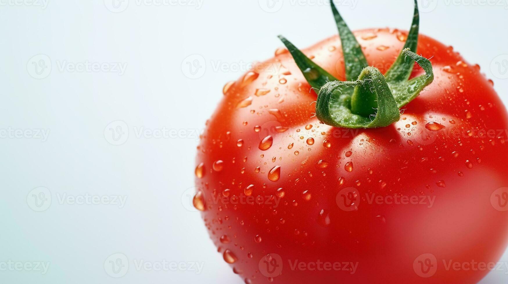 ai generado Fresco tomate en blanco antecedentes. fresco, saludable, sano vida, fruta, vegetal foto