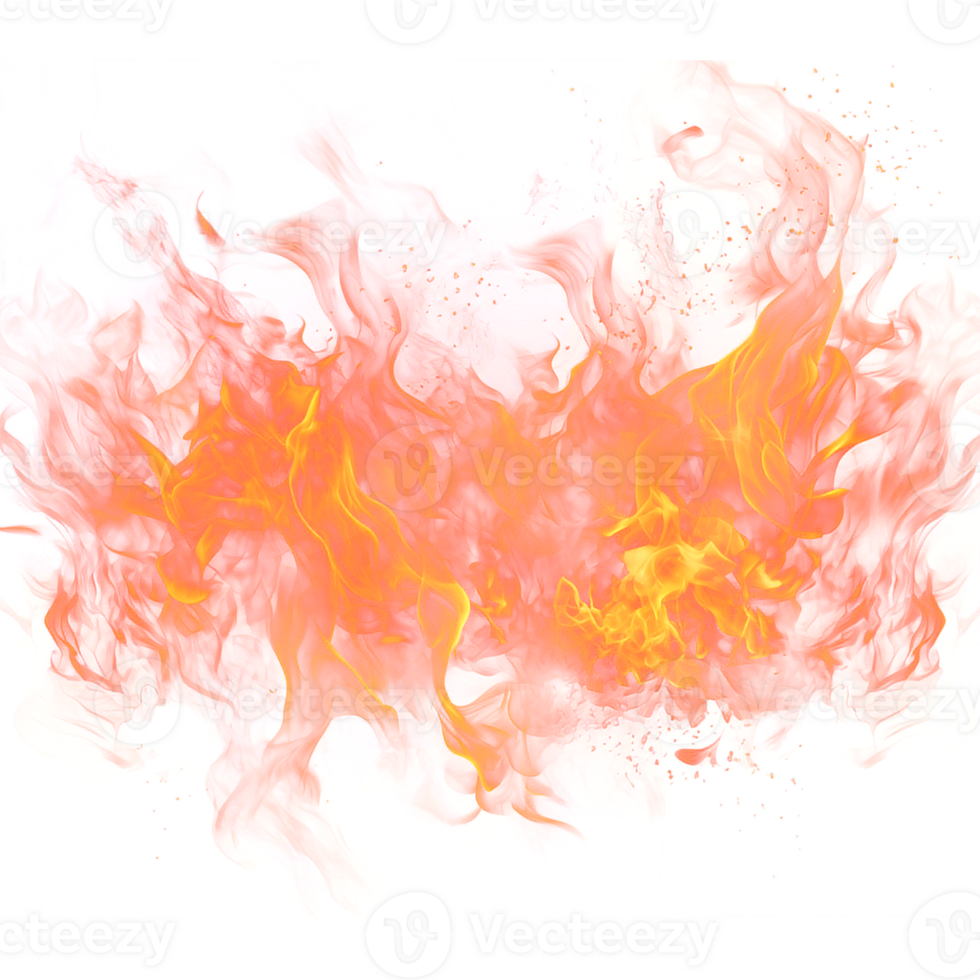 AI generated Fire flame effect png