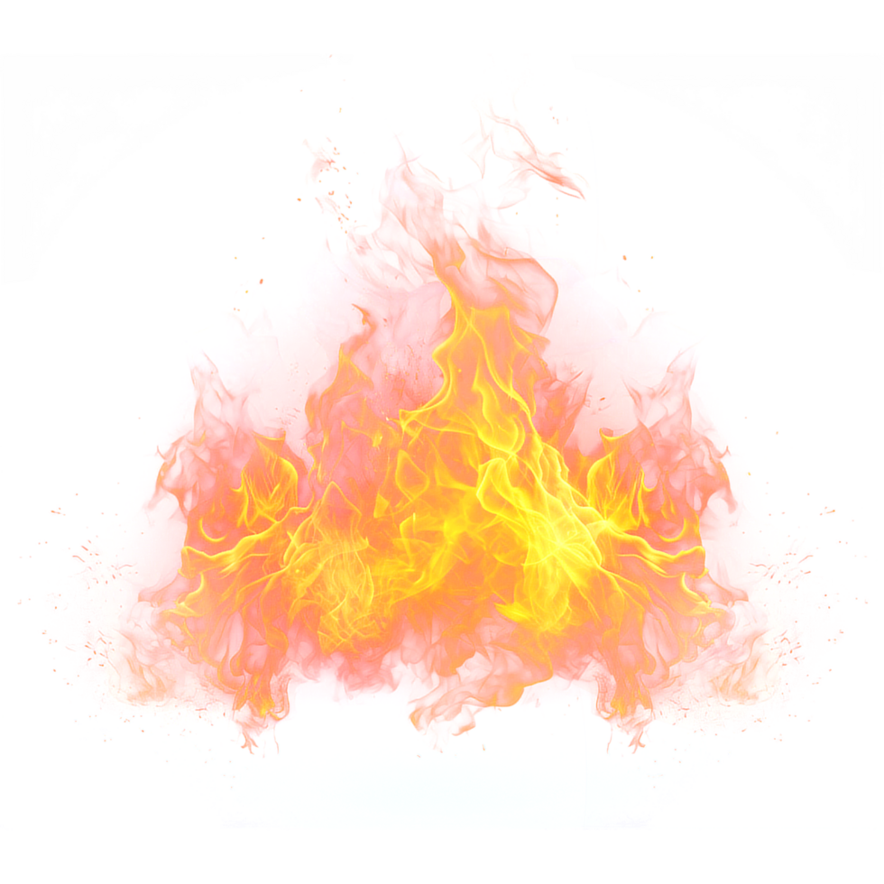 AI generated Fire flame effect png