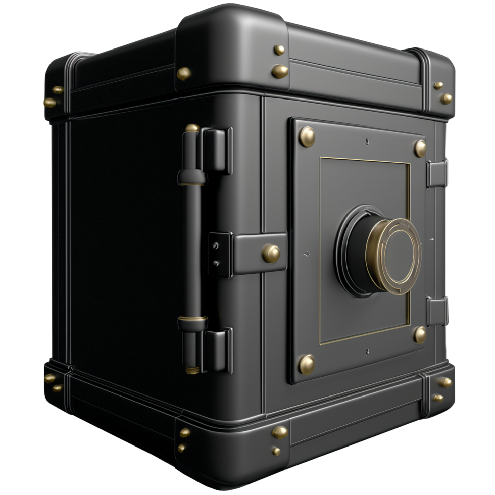 ai generato antico sicuro scatola, 3d design. adatto per finanziario e design elementi png
