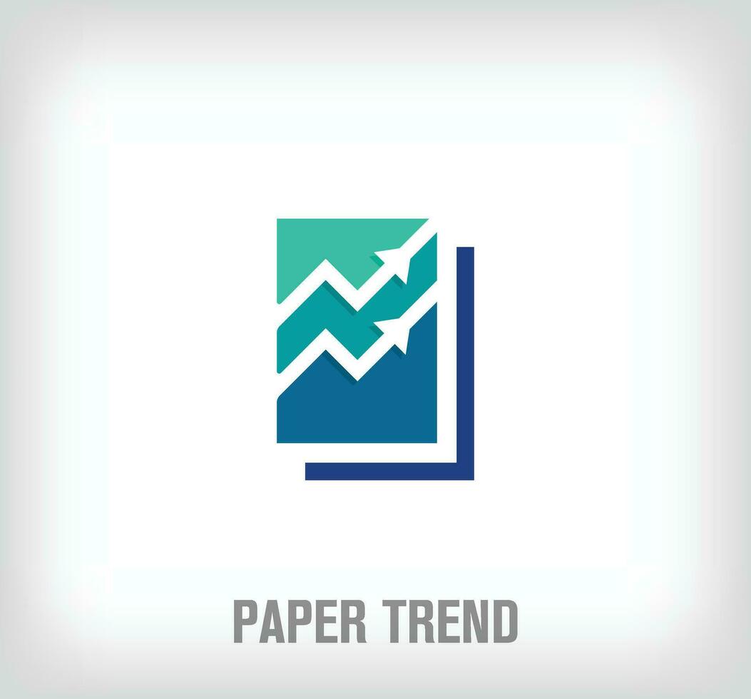 Creative page trend logo. Unique color transitions. Reading development corporate logo template. vector