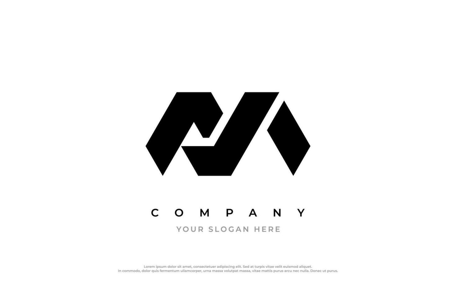Simple Letter JM Logo or MJ Logo Design vector