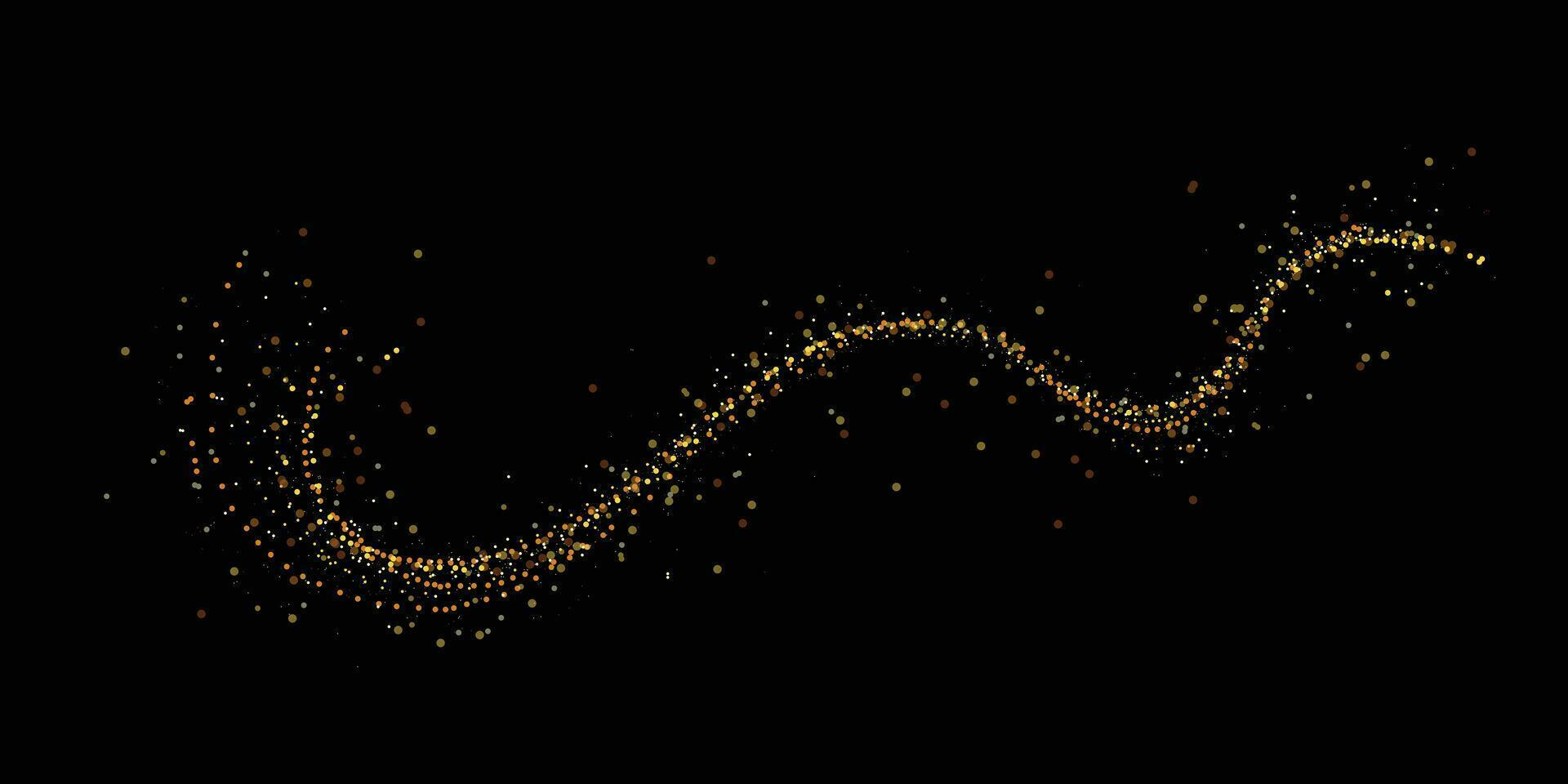 gold glitter particle overlay vector