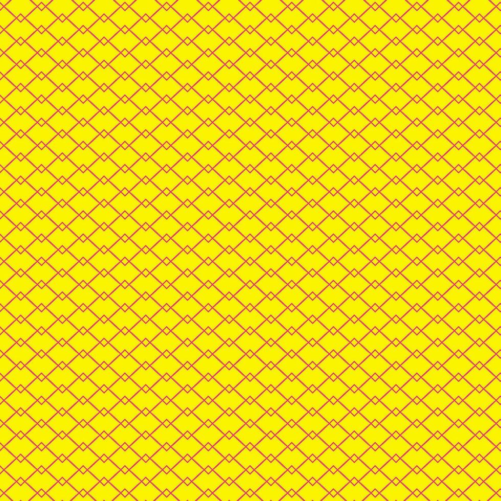 modern simple abstract seamlees pink color frame pattern art on yellow color background vector