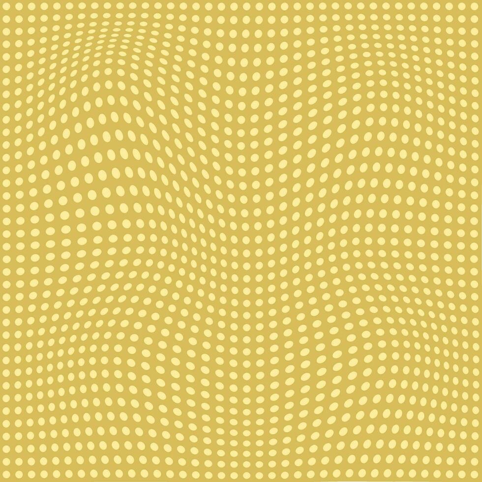 modern simple abstract seamlees lite banana color small polka dot circle wavy distort pattern art on dark banana yellow color background vector