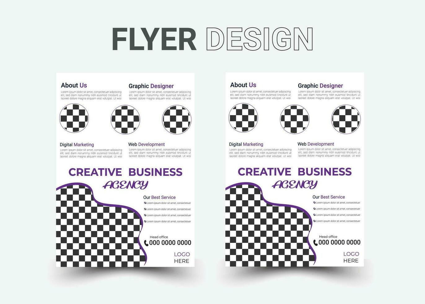 Creative Flyer Design Template  Download vector