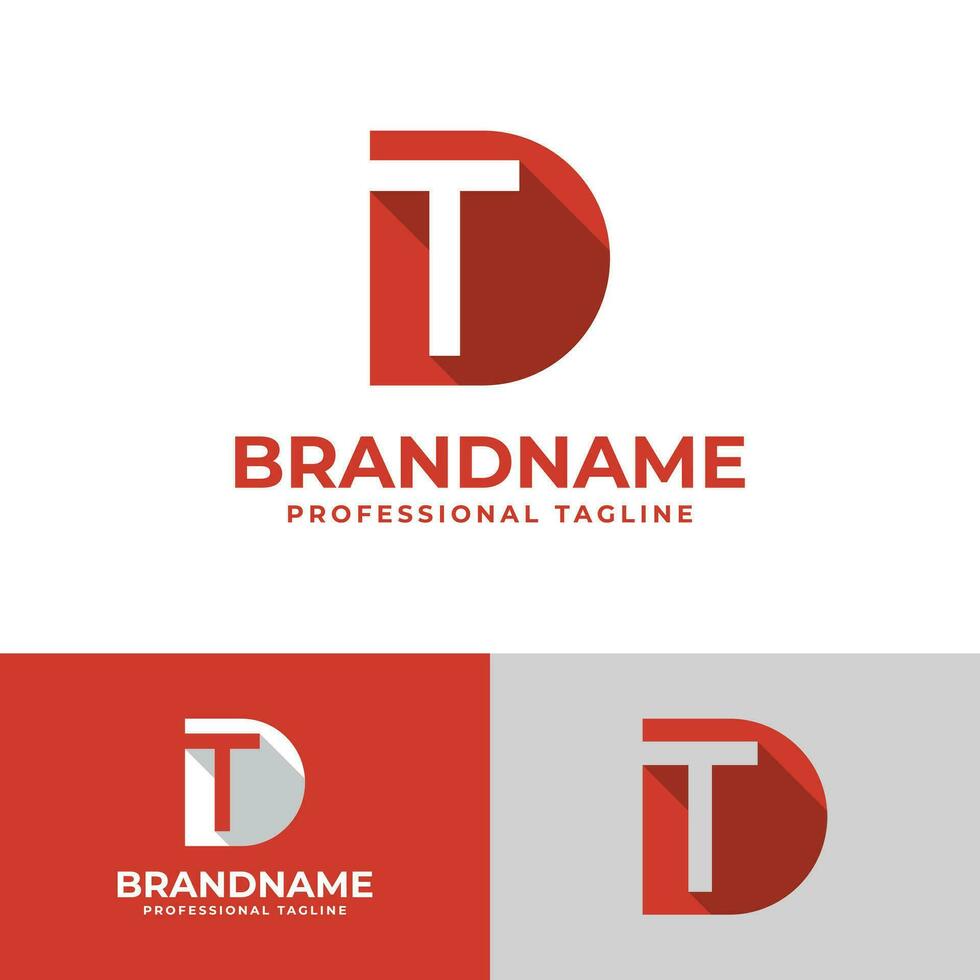 Letter DT Letter Logo, suitable for business DT and TD intials vector