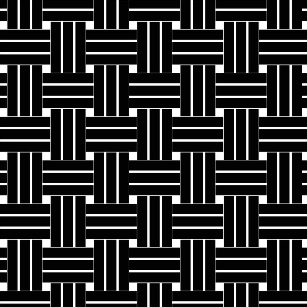 Black and white seamless pattern Geometry vector