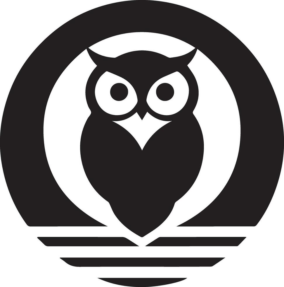 Owl Tattoo vector art illustration black color, Owl vector silhouette black color