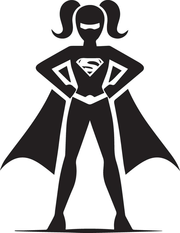 Minimal Funny Super Hero Comic Flat character vector silhouette, black color silhouette, white background 5