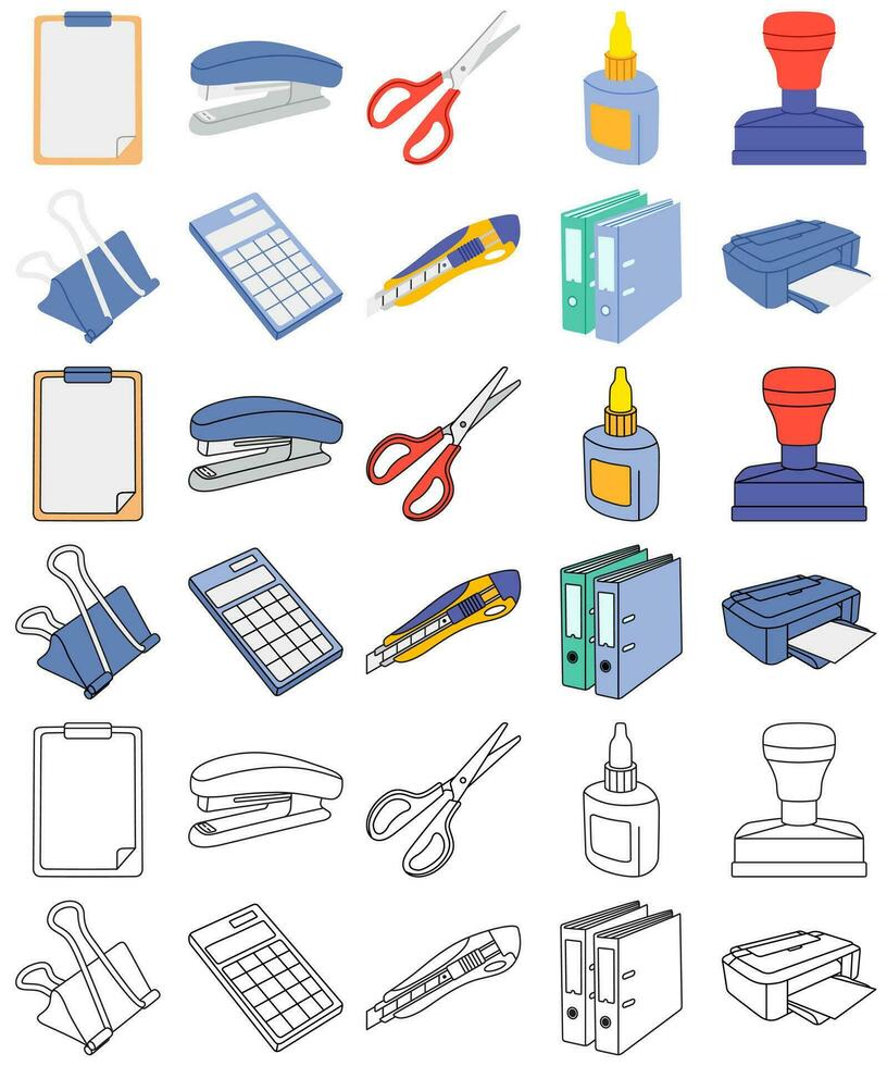 Office Element Collection vector