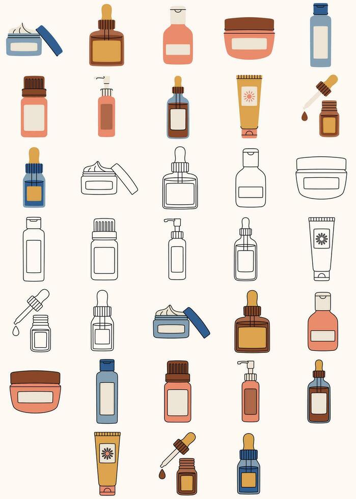 Skincare Element Collection vector