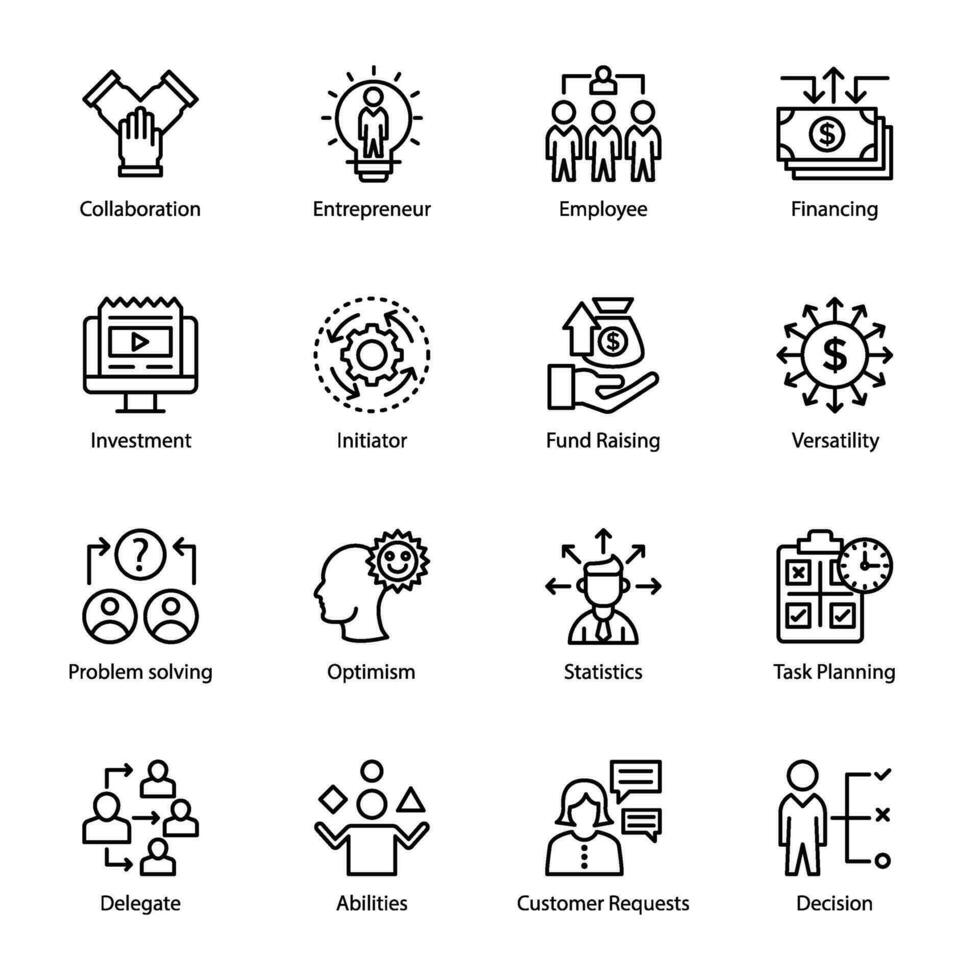 Business and Data Vector Icons Pack