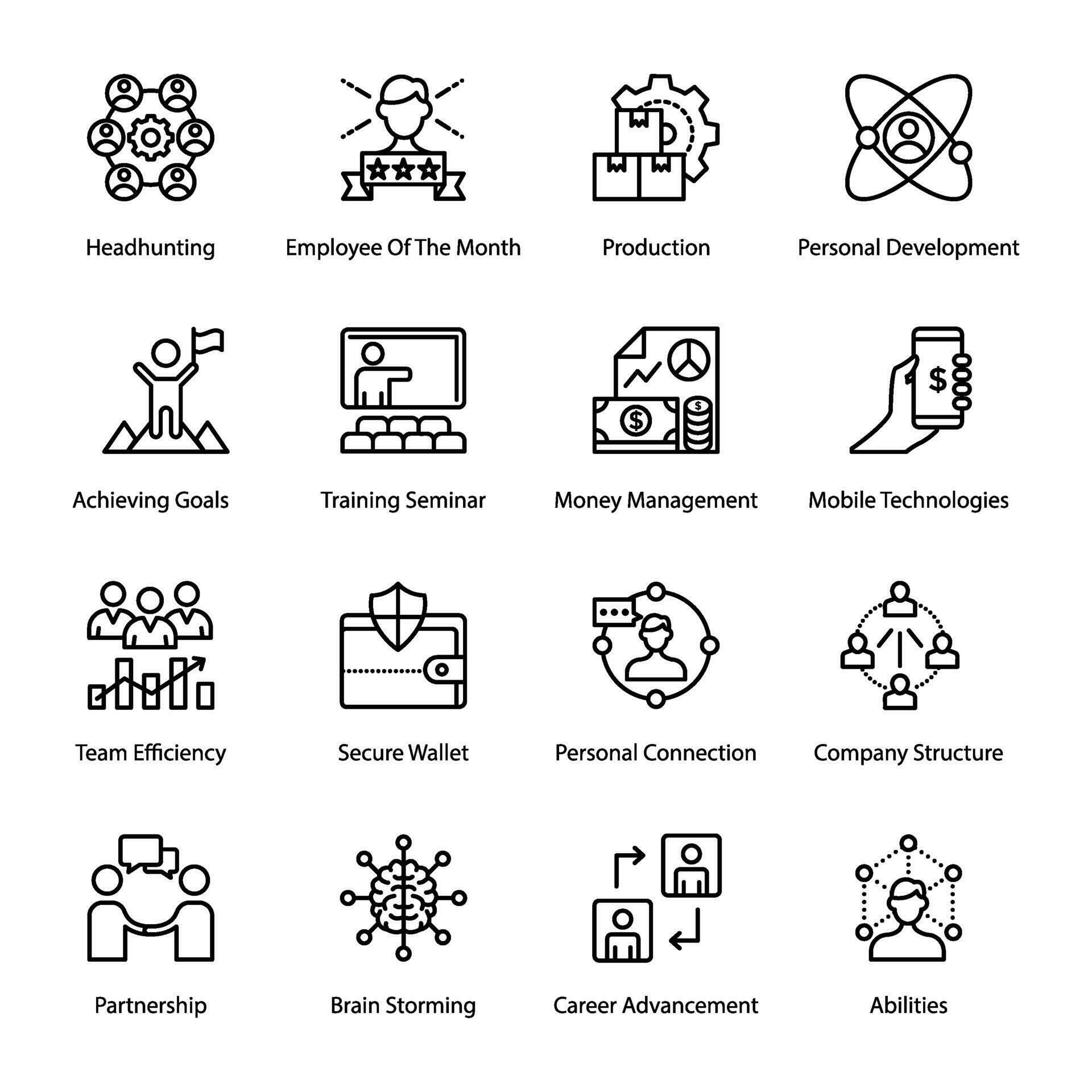 Business Network Vector Icons Pack 35985426 Vector Art at Vecteezy