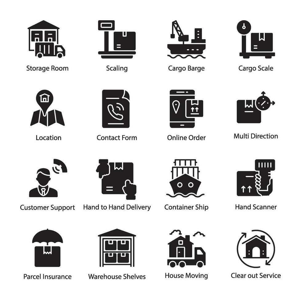 Pack of Delivery Services Icons vector