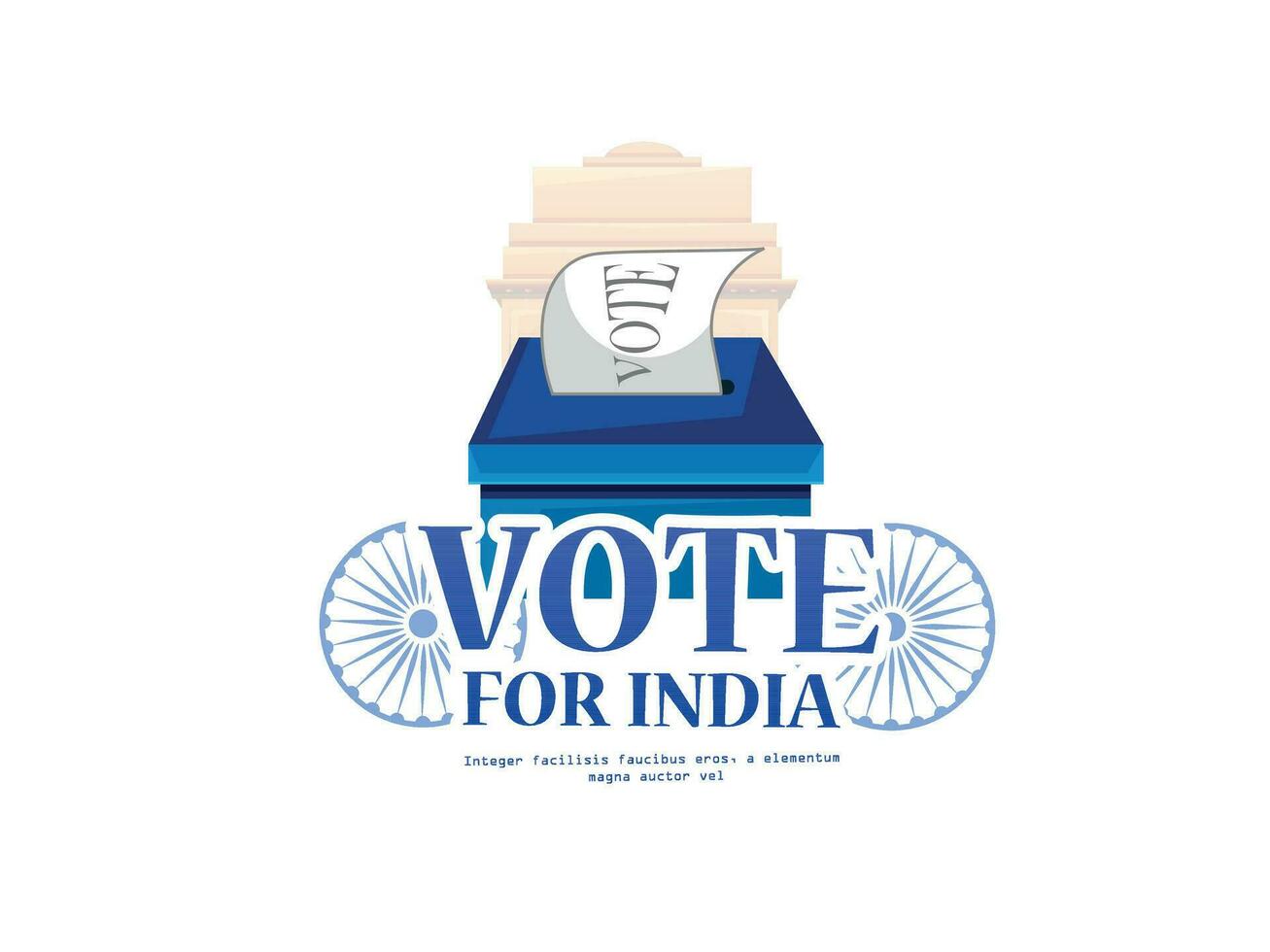 illustration Of Showing Voting Finger With Electronic Voting Machine, vote for india. vector