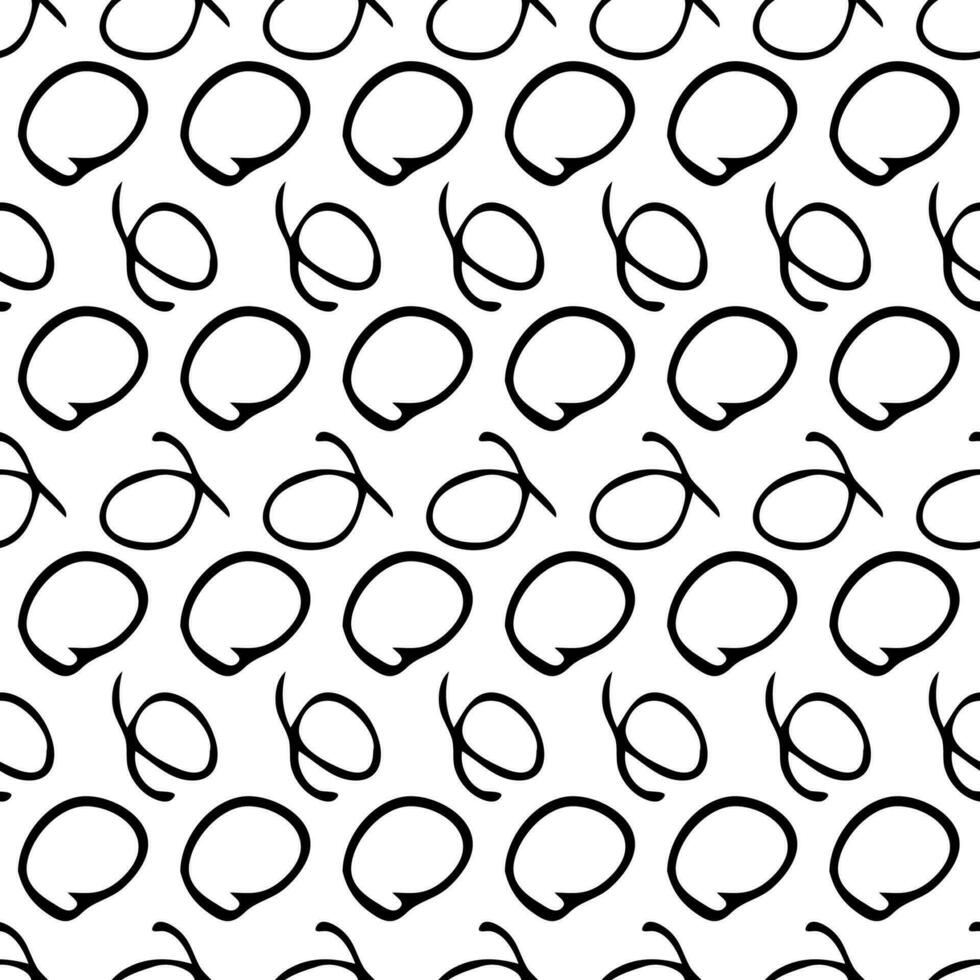 Seamless pattern with sketch circles shape vector