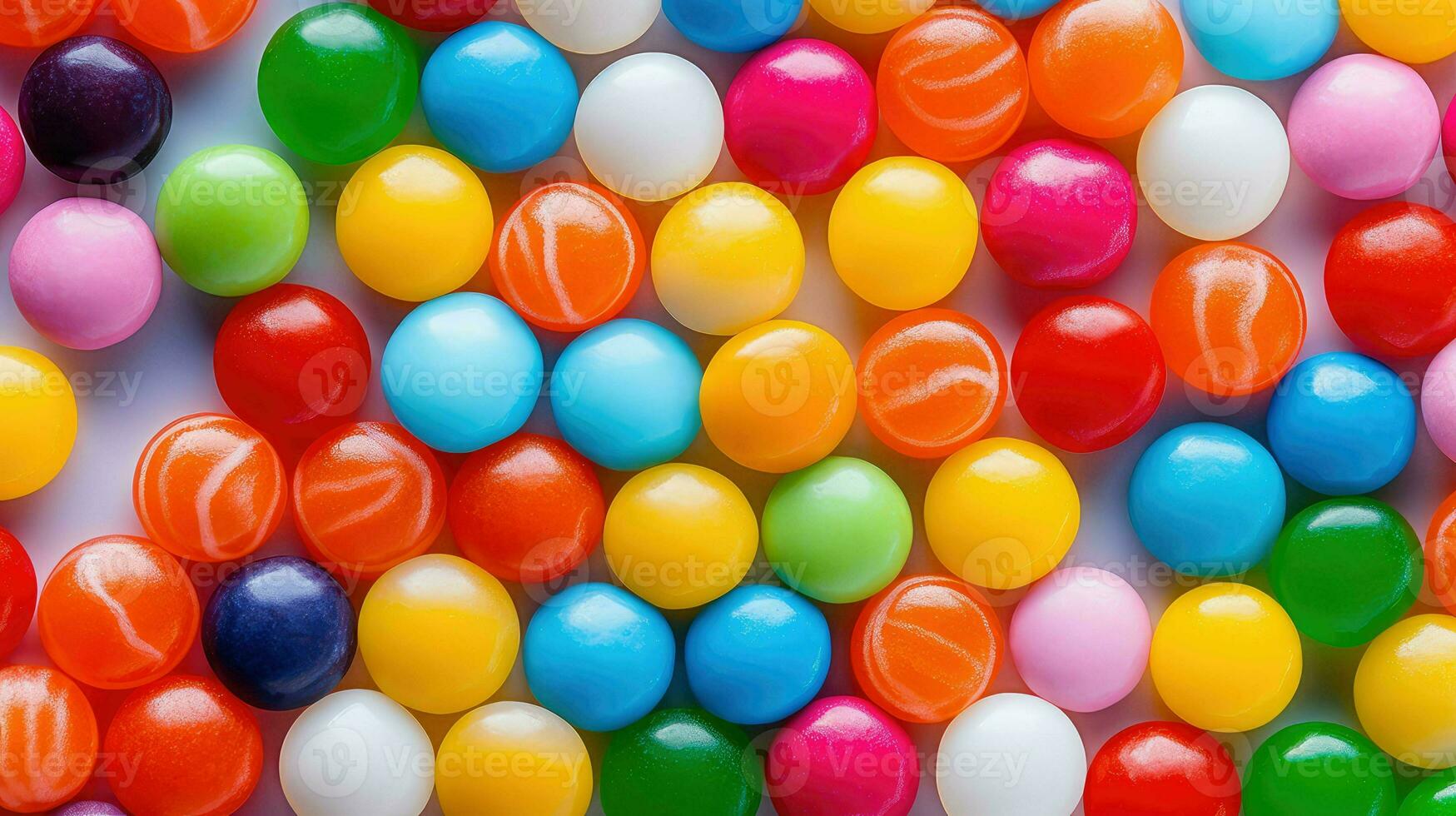 AI generated delicious colorful candy food photo