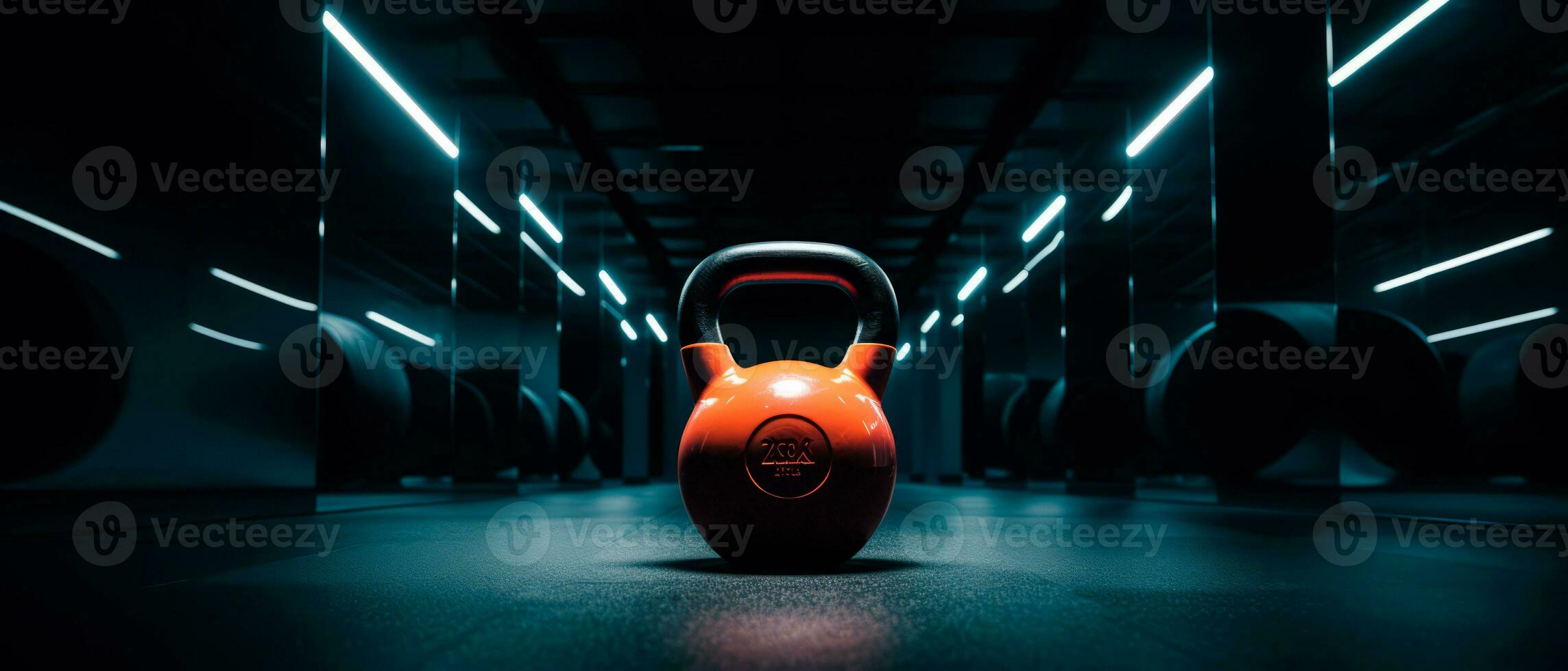 AI generated Still life photo of interior modern fitness center gym with a workout room. Empty space for text. AI Generated.