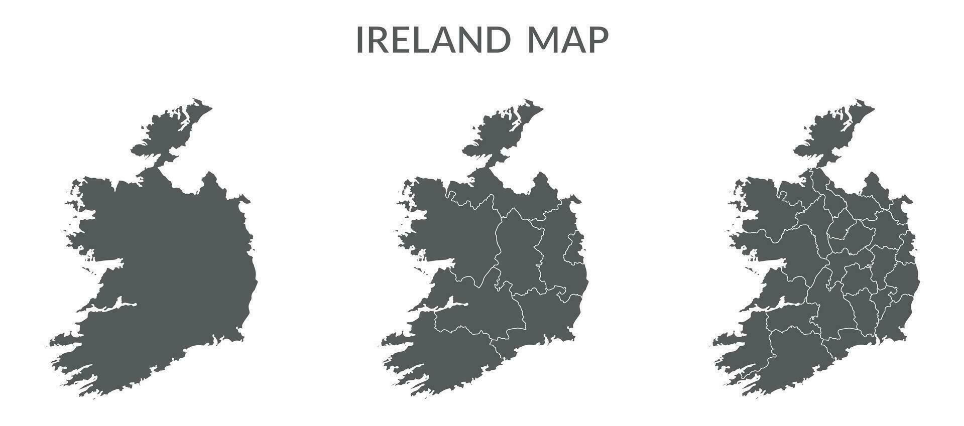 Ireland map. Map of Ireland in set vector
