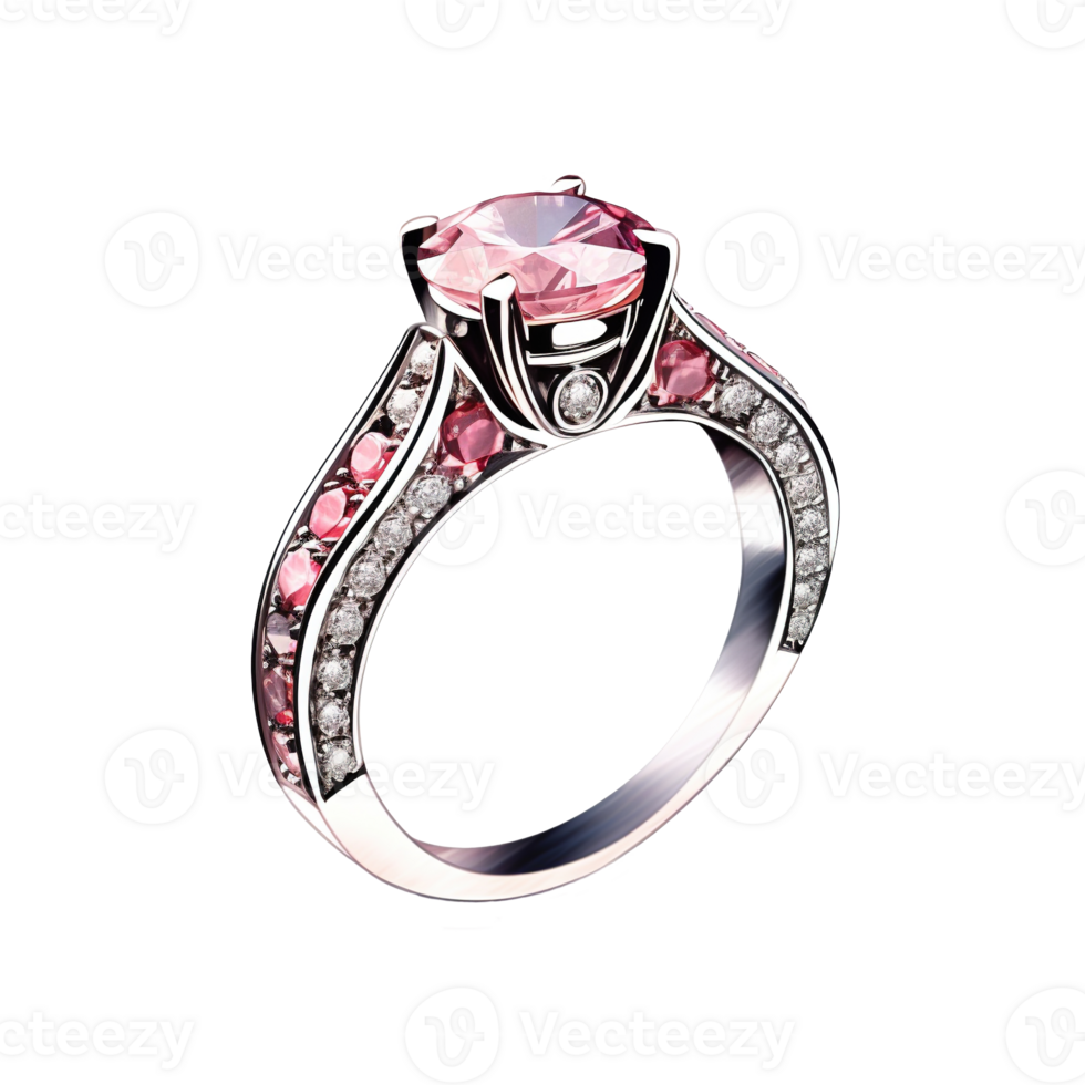 AI generated Generative AI, PNG golden engagement diamond ring
