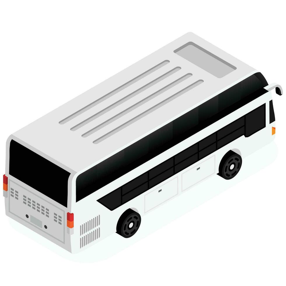 Isometric City Bus vector