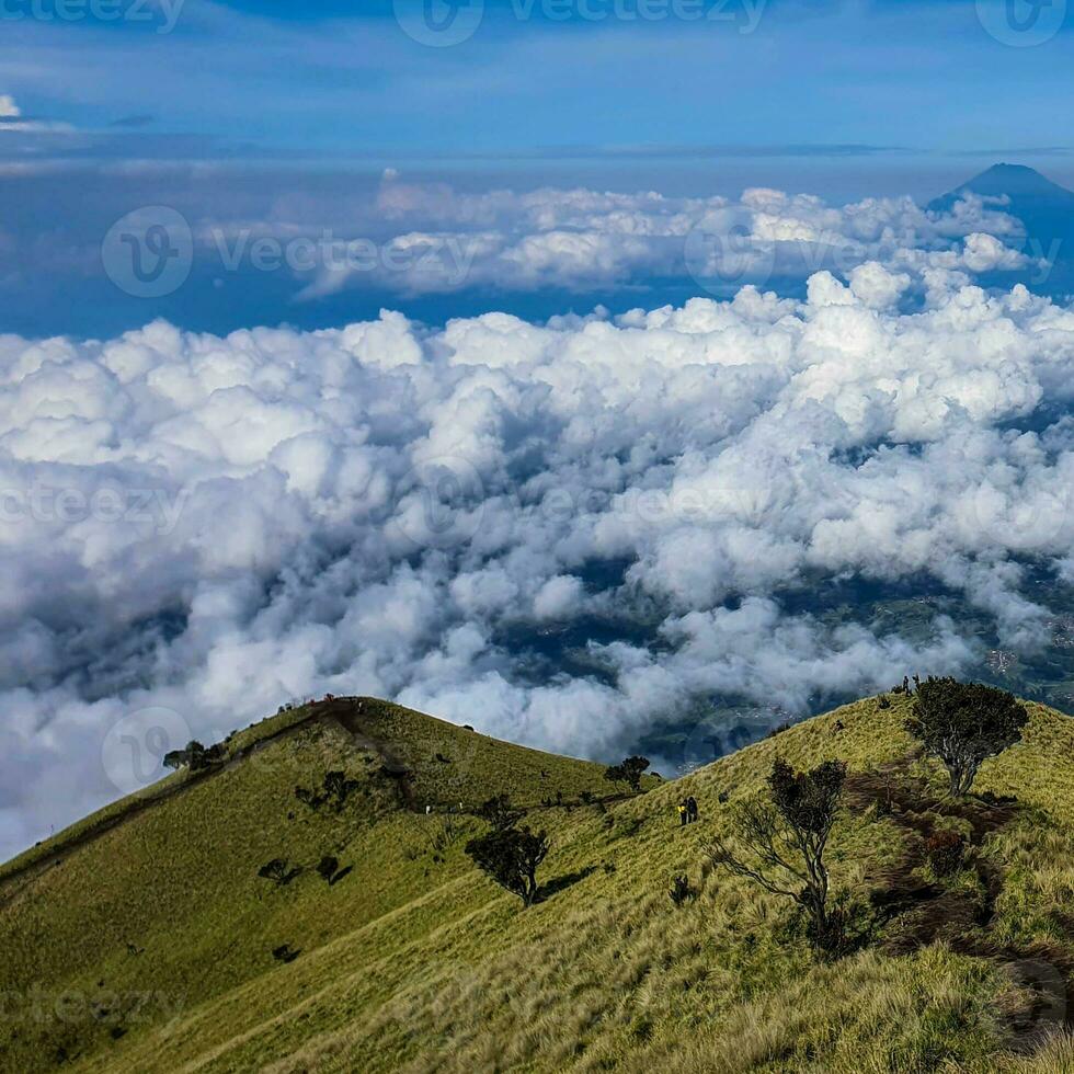 The beauty of merbabu mountain Indonesia photo