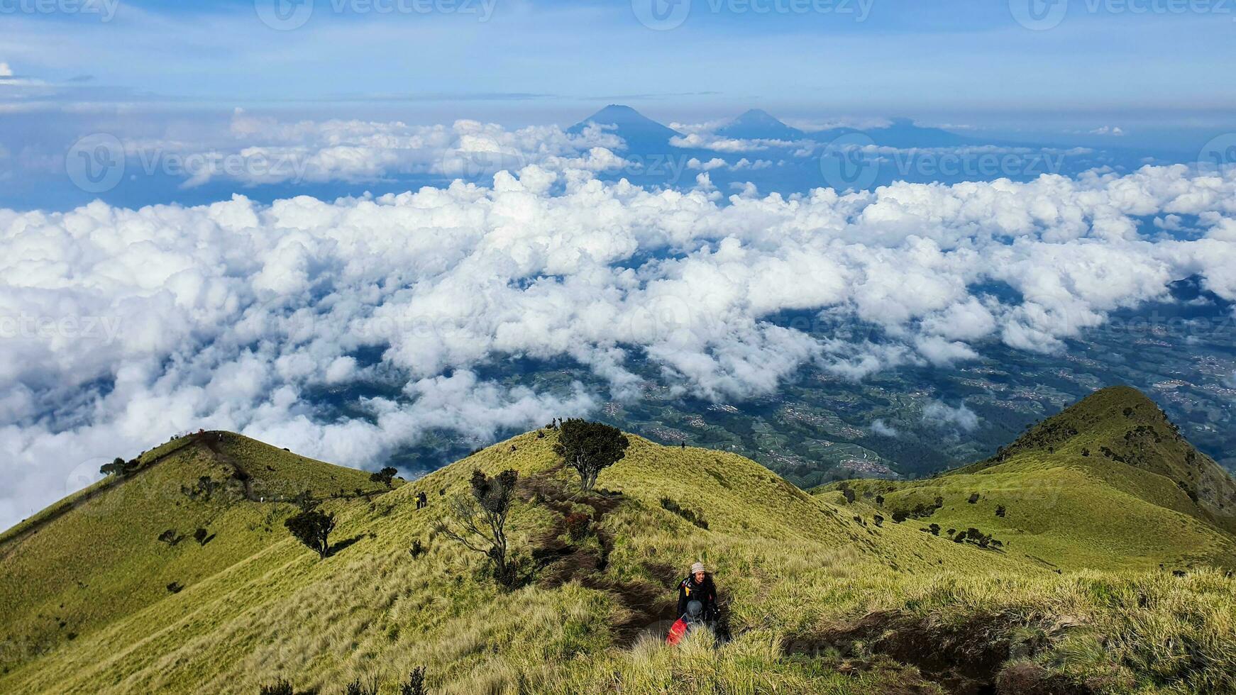 The wide and beautiful expanse of the Mount Merbabu valley photo