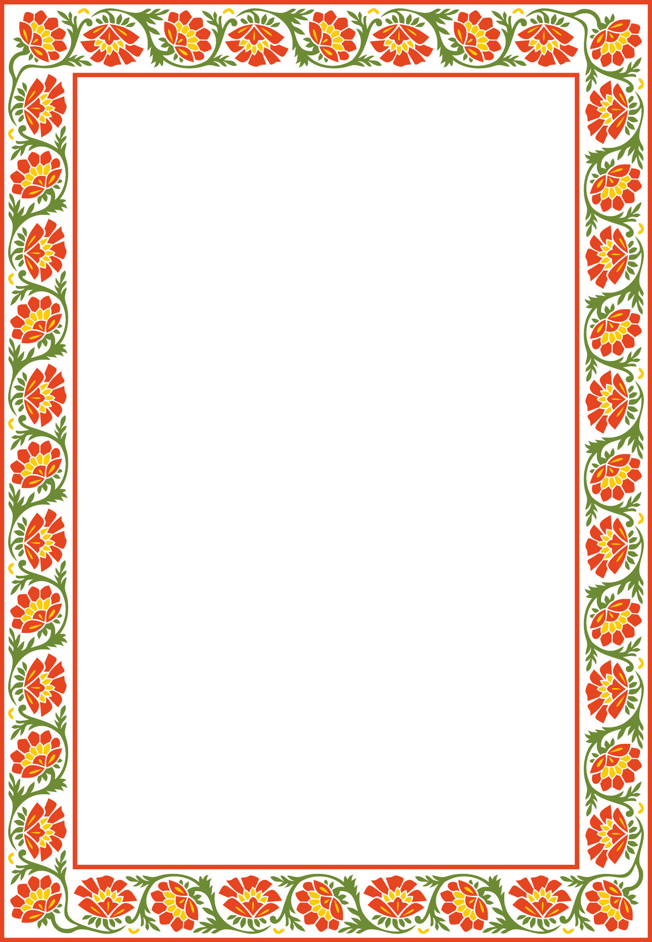 Vector square colorful Indian national ornament. Ethnic plant border ...
