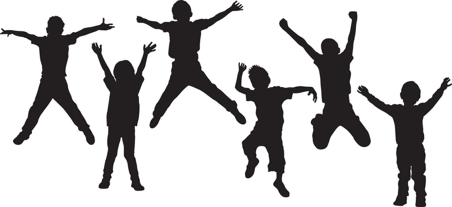 Kids Silhouettes 3 vector