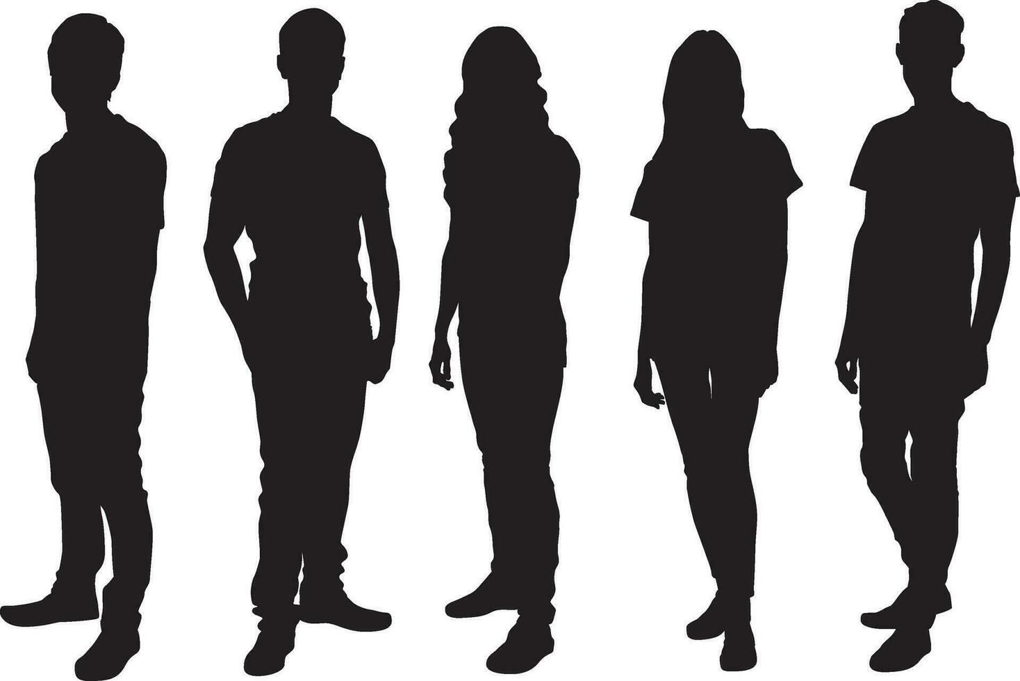 People Silhouette vector set 11