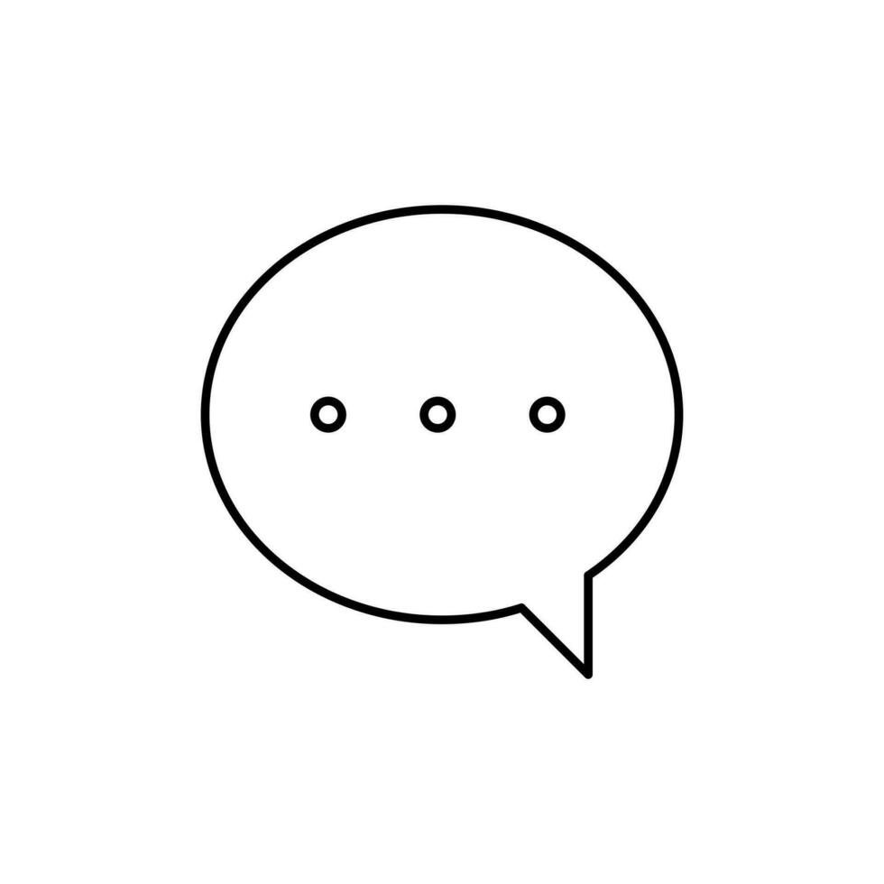 communication, chat, speak thin outline icon for website or mobile app vector