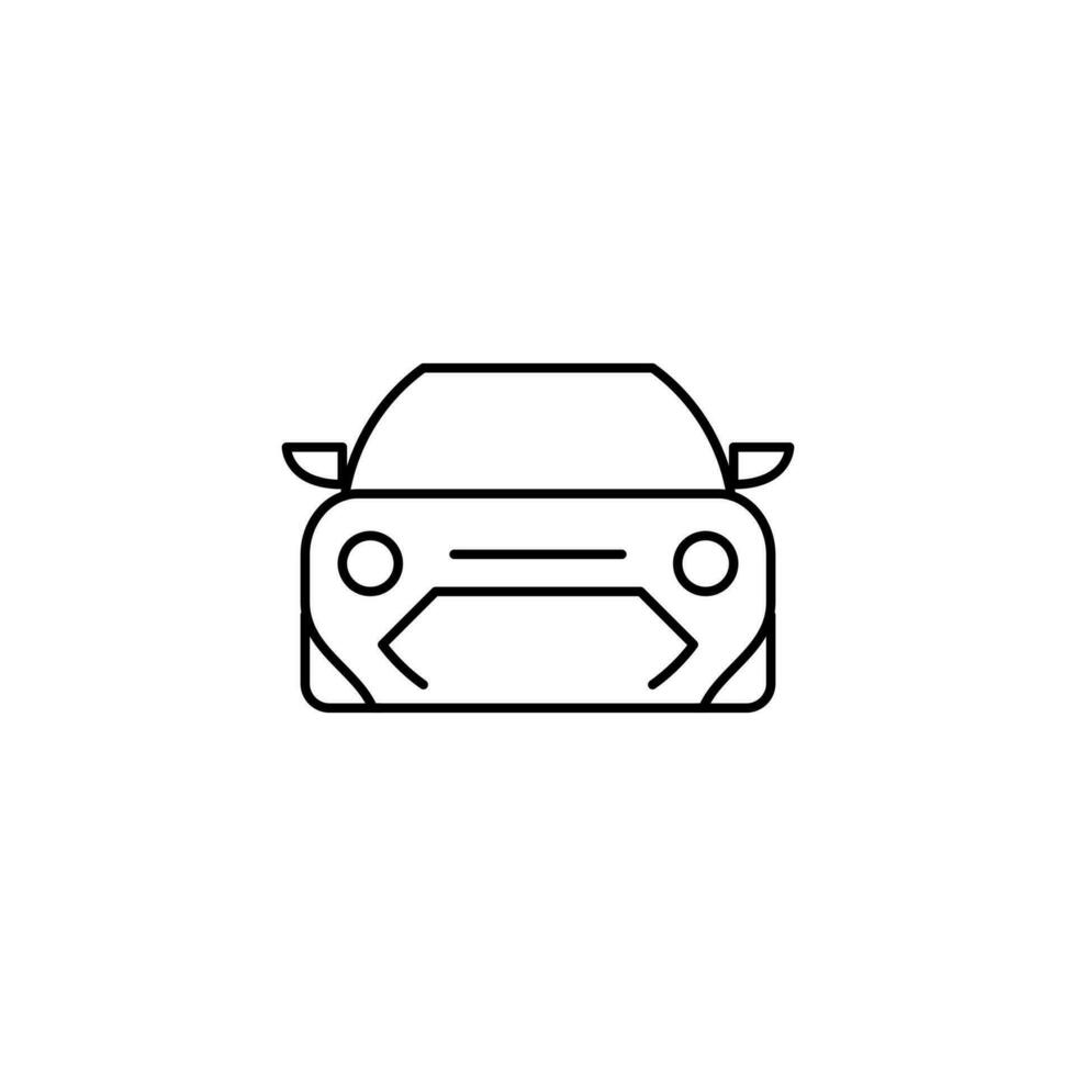 car outline thin icon. balance symbol. good for web and mobile app vector
