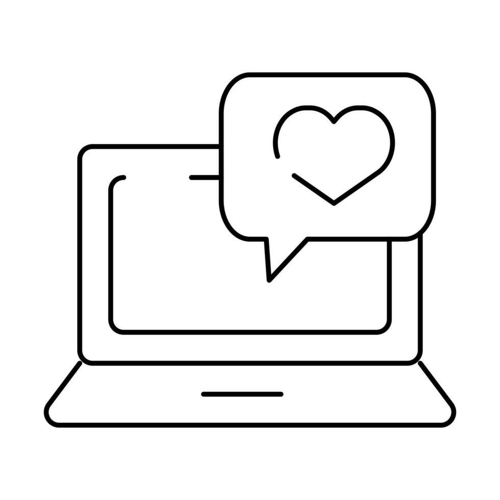social network activity outline icon for website or mobile app vector