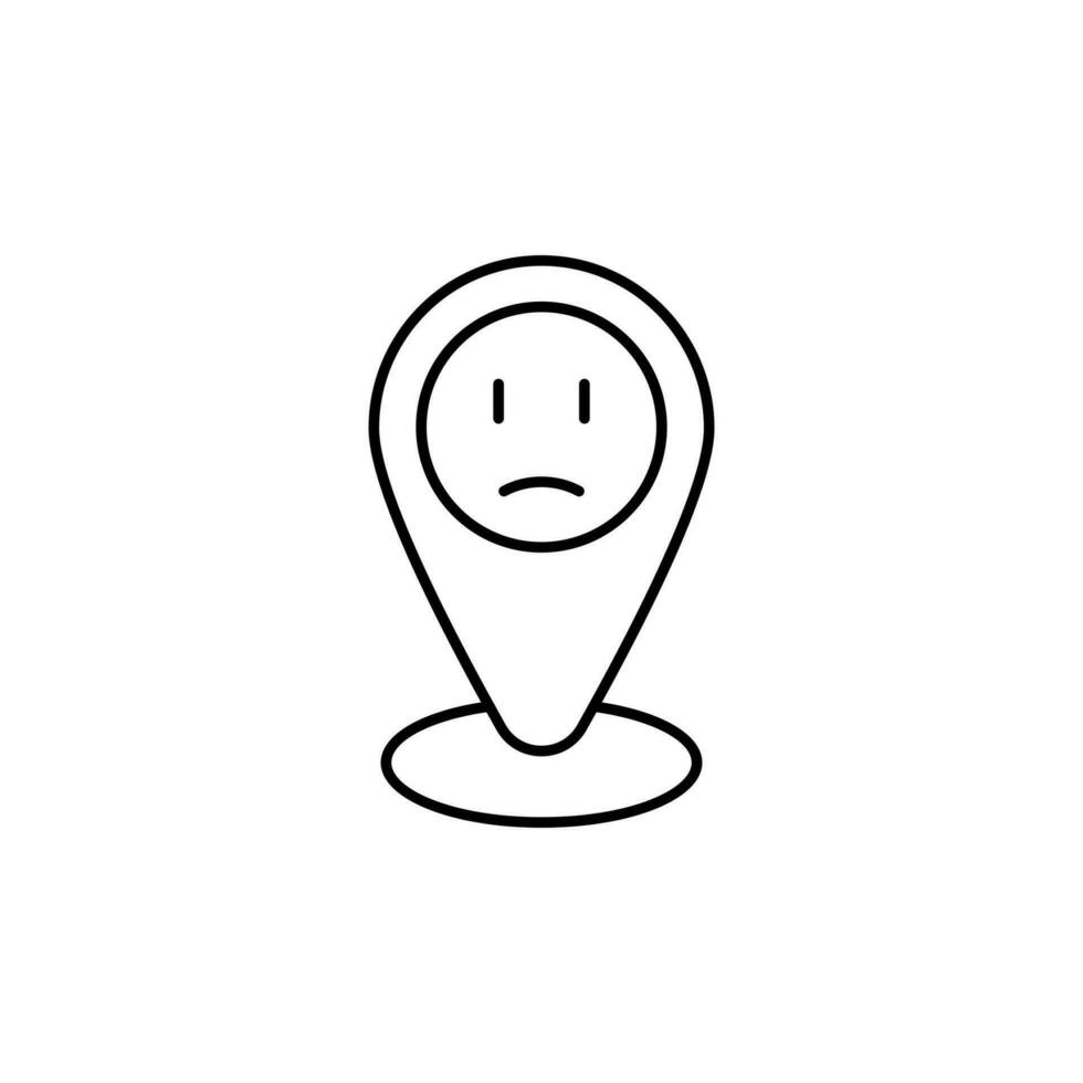 location mark thin outline icon for website or mobile app vector