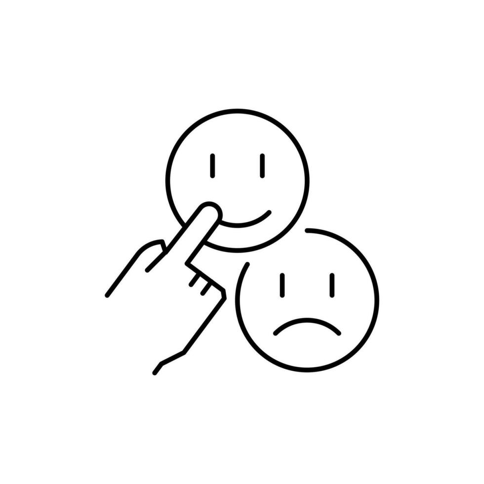 customer satisfaction thin outline icon for website or mobile app vector