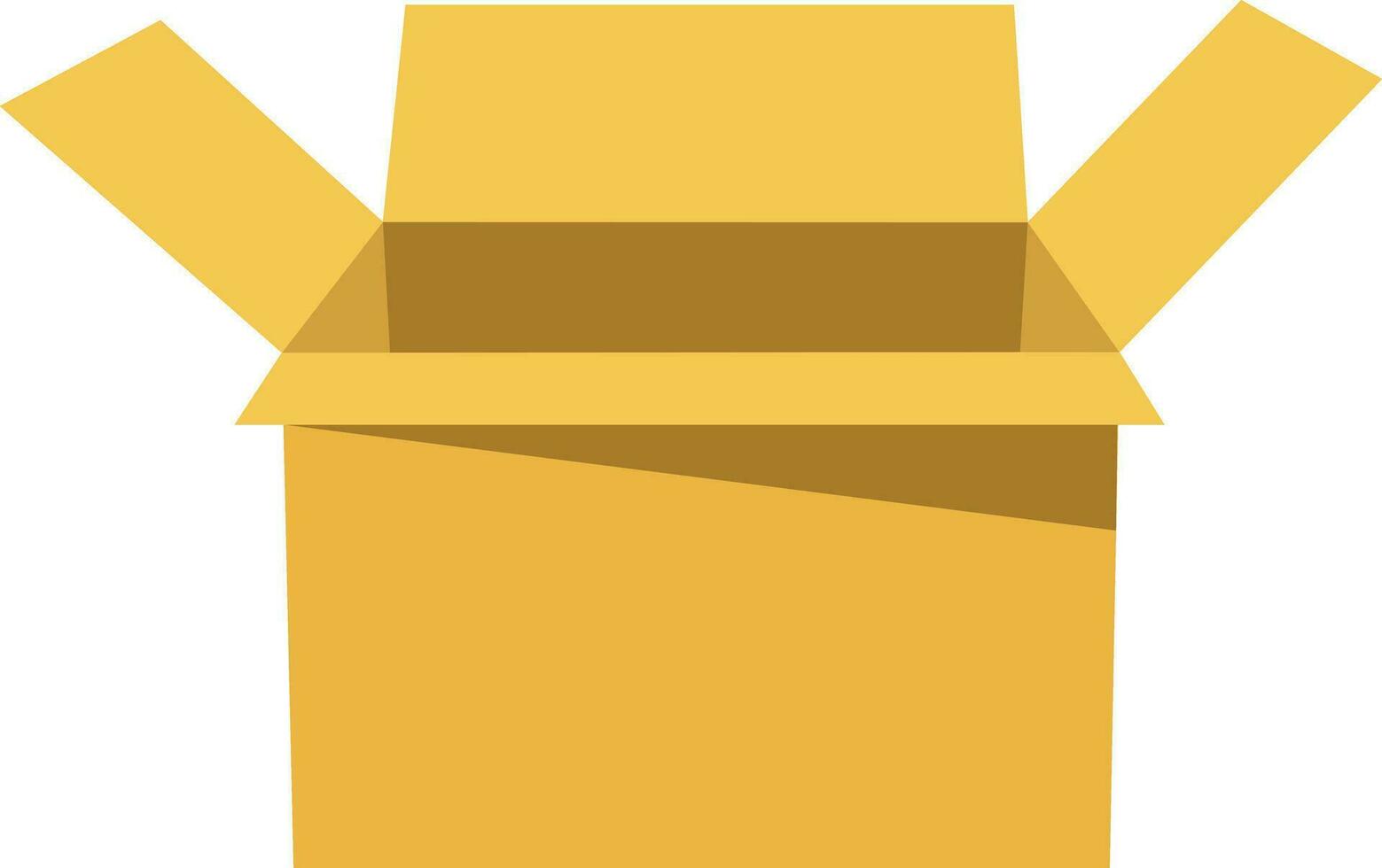 Opened cardboard box vector