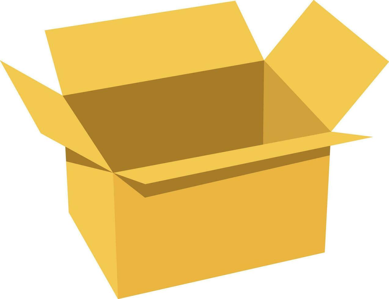 open cardboard box vector