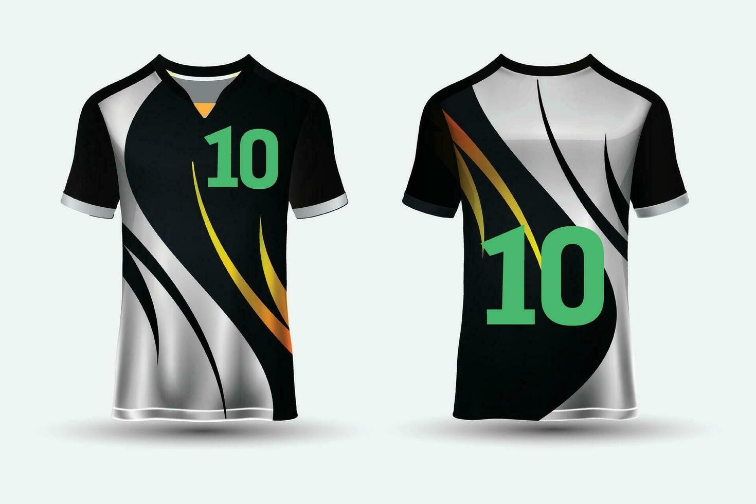 soccer jersey template with number 10 on the front vector