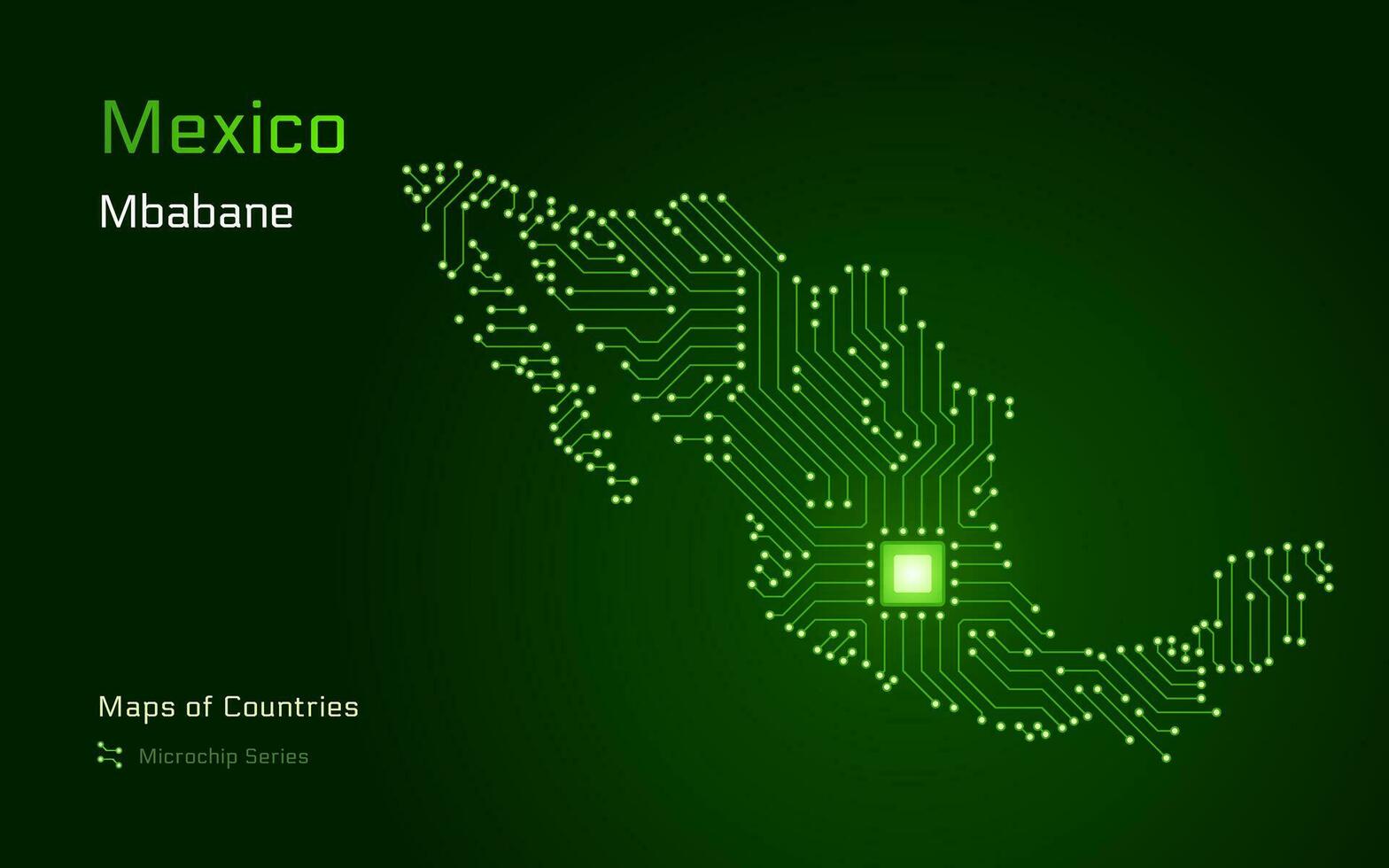 mexico mapa con un capital de mexico ciudad mostrado en un pastilla modelo. gobierno electrónico. mundo países vector mapas pastilla serie